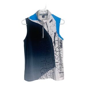 Jamie Sadok Abstract colorblock sleeveless golf‎ top tennis top sz S